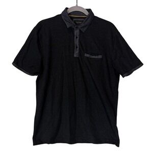 Cactus Man Ricky Singh Polo Shirt Mens Large Gray Pocket Trim Jersey Casual